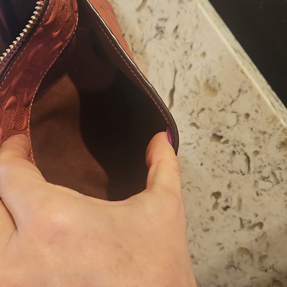 Coach 2018 Pink Embossed Tote with Chain Straps - Picture 15 of 16